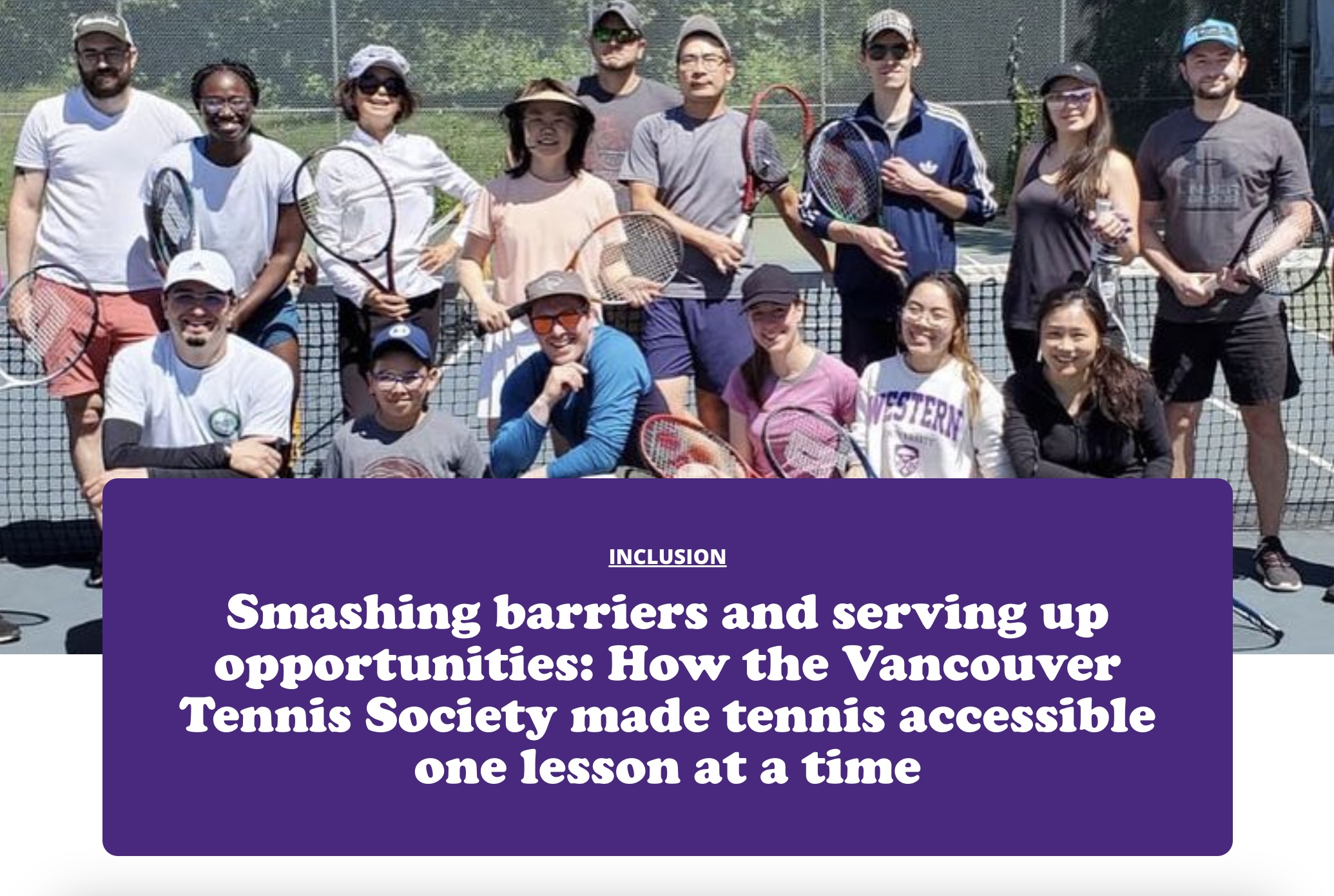 Vancouver Tennis Society ParticipACTION Blog Post